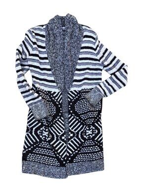 ECOTE Knit Cardigan Sweater Women's LARGE Long Long Sleeve Gray